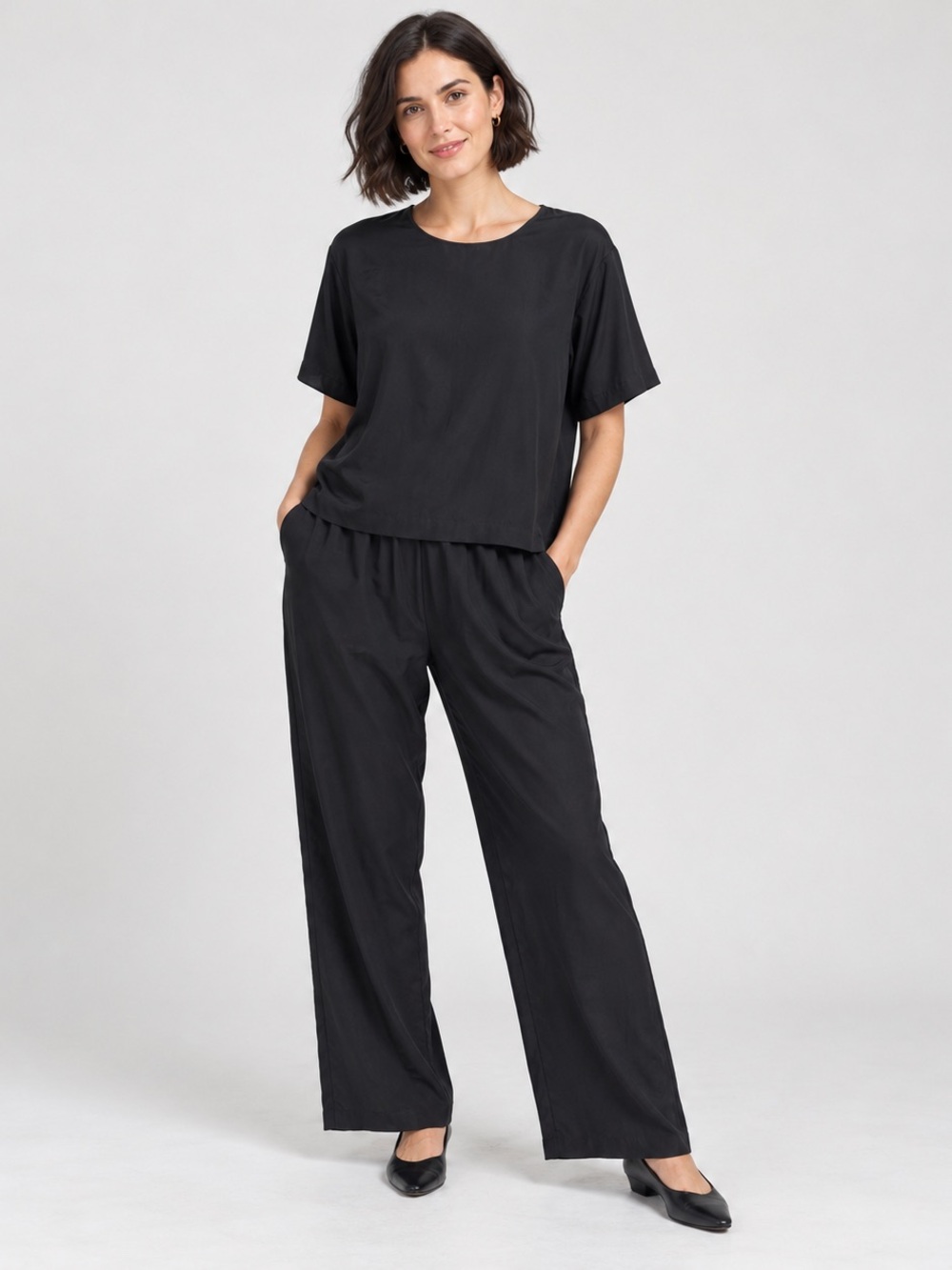 Vintage Steven Edwards XL Black 2 Piece Pants Top Set